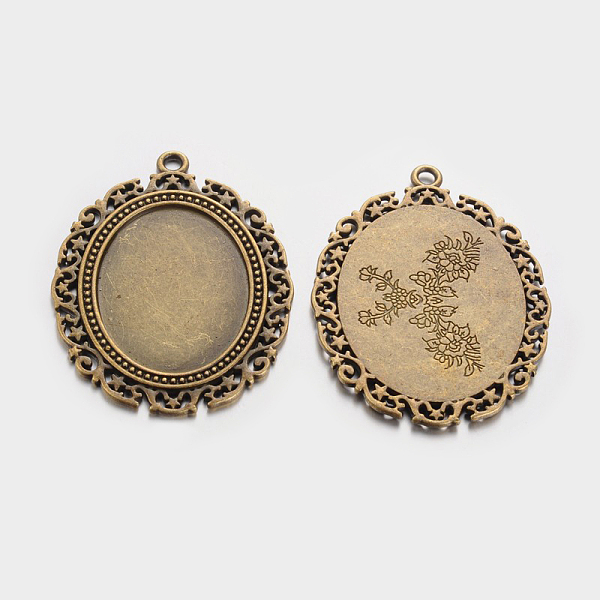 PandaHall Tibetan Style Alloy Oval Big Pendant Cabochon Settings, DIY Findings for Jewelry Making, Lead Free & Nickel Free & Cadmium Free...
PandaHall Tibetan Style Alloy Oval Big Pendant Cabochon Settings, DIY Findings for Jewelry Making, Lead Free & Nickel Free & Cadmium Free...