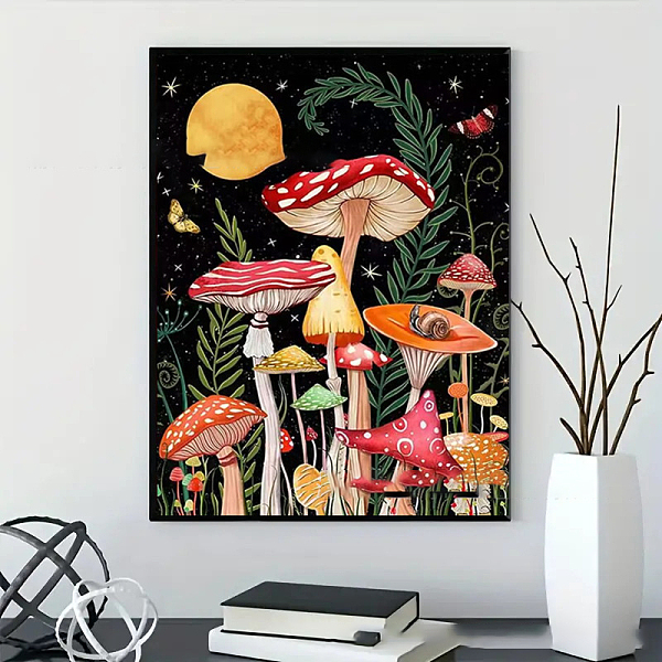 PandaHall DIY Aesthetic Fantasy Mushroom Pattern Diamond Painting Kits, including Acrylic Rhinestones, Dotting Pen, Glue Clay, Tray Plate..., Black
PandaHall DIY Aesthetic Fantasy Mushroom Pattern Diamond Painting Kits, including Acrylic Rhinestones, Dotting Pen, Glue Clay, Tray Plate..., Black