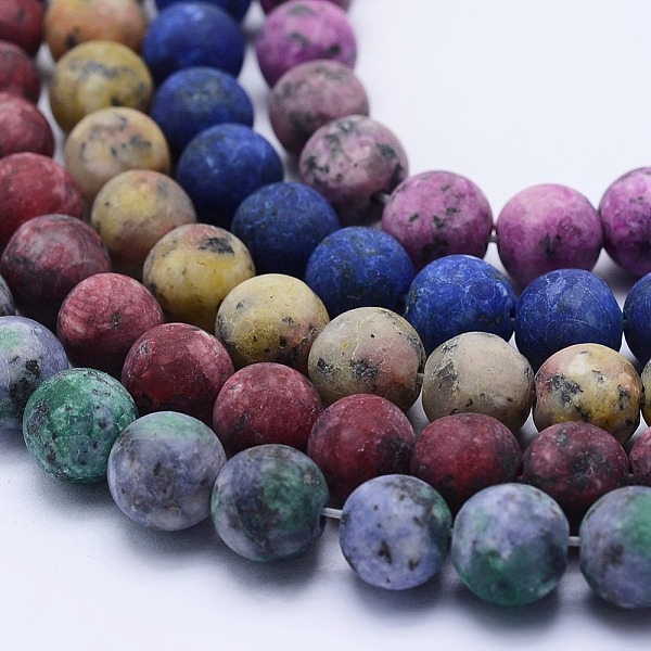 PandaHall Natural Larvikite Beads Strands, Frosted, Dyed, Round, Mixed Color, 8~8.5mm, Hole: 1mm, about 48~49pcs/strand, 14.5 inch~14.9 inch..., Multicolor
PandaHall Natural Larvikite Beads Strands, Frosted, Dyed, Round, Mixed Color, 8~8.5mm, Hole: 1mm, about 48~49pcs/strand, 14.5 inch~14.9 inch..., Multicolor