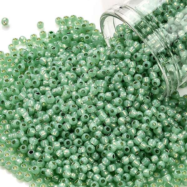 PandaHall TOHO Round Seed Beads, Japanese Seed Beads, (2103) Silver Lined Lime, 11/0, 2.2mm, Hole: 0.8mm, about 5555pcs/50g Glass Green
PandaHall TOHO Round Seed Beads, Japanese Seed Beads, (2103) Silver Lined Lime, 11/0, 2.2mm, Hole: 0.8mm, about 5555pcs/50g Glass Green