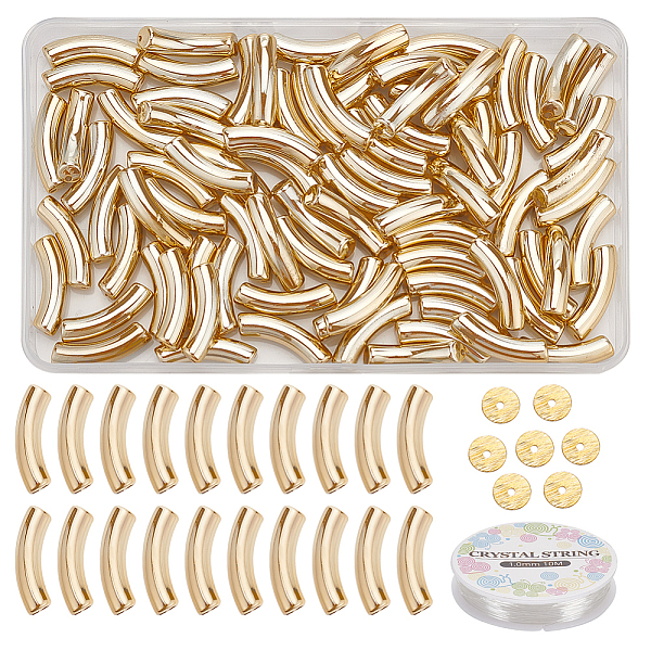 PandaHall 200 Pcs Acrylic Curved Tube Beads Making Kit, Including 100 Pcs Gold UV Plating Acrylic Tube Beads 100 Pcs Brass Heishi Spacer...
PandaHall 200 Pcs Acrylic Curved Tube Beads Making Kit, Including 100 Pcs Gold UV Plating Acrylic Tube Beads 100 Pcs Brass Heishi Spacer...
