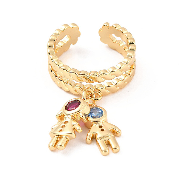 PandaHall Cubic Zirconia Boy and Girl Charm Open Cuff Ring, Brass Jewelry for Women, Cadmium Free & Lead Free, Real 18K Gold Plated, US Size..., Red
PandaHall Cubic Zirconia Boy and Girl Charm Open Cuff Ring, Brass Jewelry for Women, Cadmium Free & Lead Free, Real 18K Gold Plated, US Size..., Red