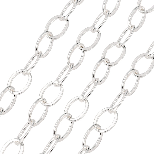 PandaHall Electroplate Brass Paperclip Chains, Drawn Elongated Cable Chains, Soldered, with Spool, Flat Oval, Silver, 12.5x9x1mm, about 32.8...
PandaHall Electroplate Brass Paperclip Chains, Drawn Elongated Cable Chains, Soldered, with Spool, Flat Oval, Silver, 12.5x9x1mm, about 32.8...