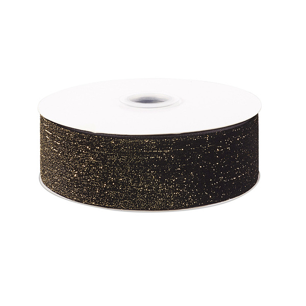 PandaHall 9M Sparkle Single Face Velvet Ribbon, Polyester Ribbon with Metallic Cord, for Garment Accessories, Black, 1-5/8 inch(40mm), about...
PandaHall 9M Sparkle Single Face Velvet Ribbon, Polyester Ribbon with Metallic Cord, for Garment Accessories, Black, 1-5/8 inch(40mm), about...