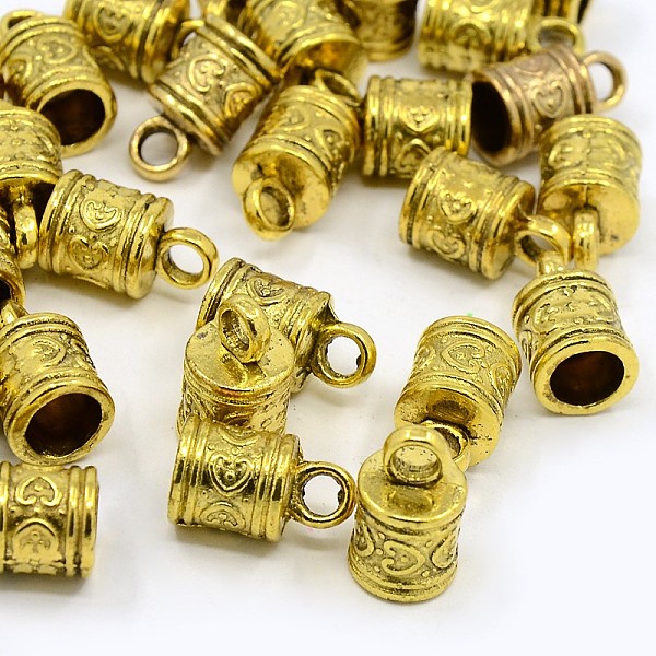PandaHall Tibetan Style Terminators, Lead Free, Nickel Free and Cadmium Free, Column, Antique Golden Color, about 9.8mm in diameter, 16mm...
PandaHall Tibetan Style Terminators, Lead Free, Nickel Free and Cadmium Free, Column, Antique Golden Color, about 9.8mm in diameter, 16mm...