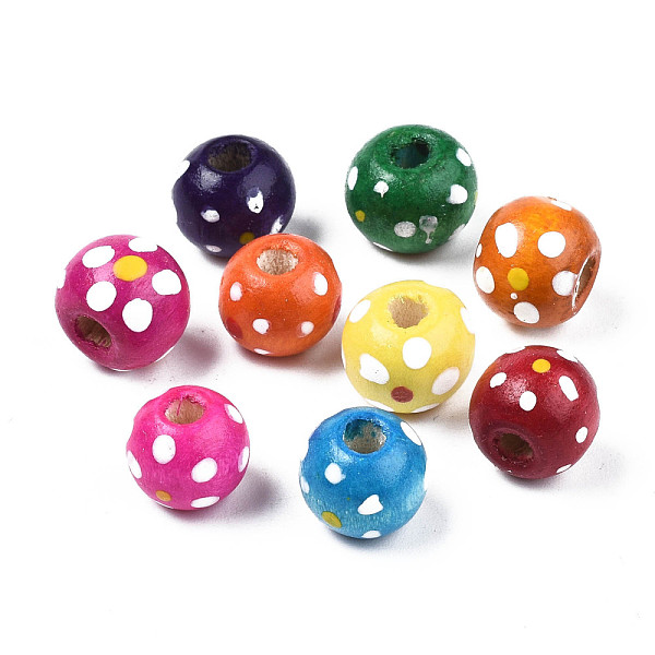 PandaHall Spray Painted Natural Wood Beads, Round with Polka Dot, Mixed Color, 9~10.5x8~9mm, Hole: 2.5~3.5mm, about 3700pcs/1000g Schima..., Multicolor
PandaHall Spray Painted Natural Wood Beads, Round with Polka Dot, Mixed Color, 9~10.5x8~9mm, Hole: 2.5~3.5mm, about 3700pcs/1000g Schima..., Multicolor