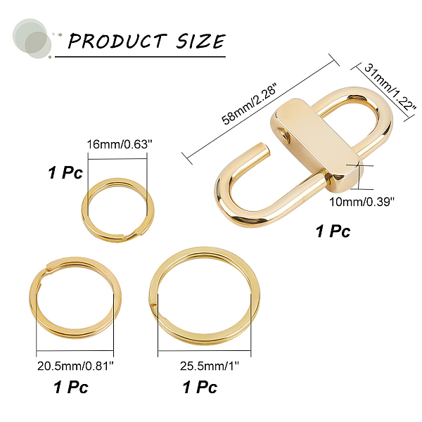 PandaHall CHGCRAFT Brass Key Chain with 3 Rings Screw Lock Keychain Gold Pressing Side Button Clip Key Holders for Car Keychain for Men...
PandaHall CHGCRAFT Brass Key Chain with 3 Rings Screw Lock Keychain Gold Pressing Side Button Clip Key Holders for Car Keychain for Men...
