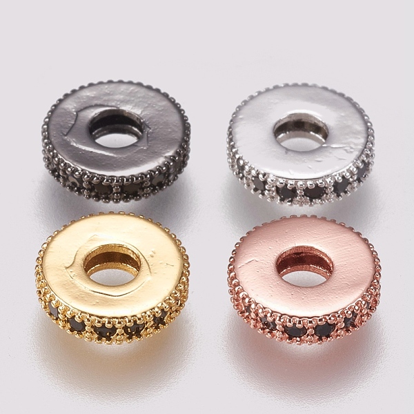 PandaHall Brass Micro Pave Cubic Zirconia Bead Spacers, Flat Round, Black, Mixed Color, 8x2mm, Hole: 3mm Brass+Cubic Zirconia Flat Round...
PandaHall Brass Micro Pave Cubic Zirconia Bead Spacers, Flat Round, Black, Mixed Color, 8x2mm, Hole: 3mm Brass+Cubic Zirconia Flat Round...