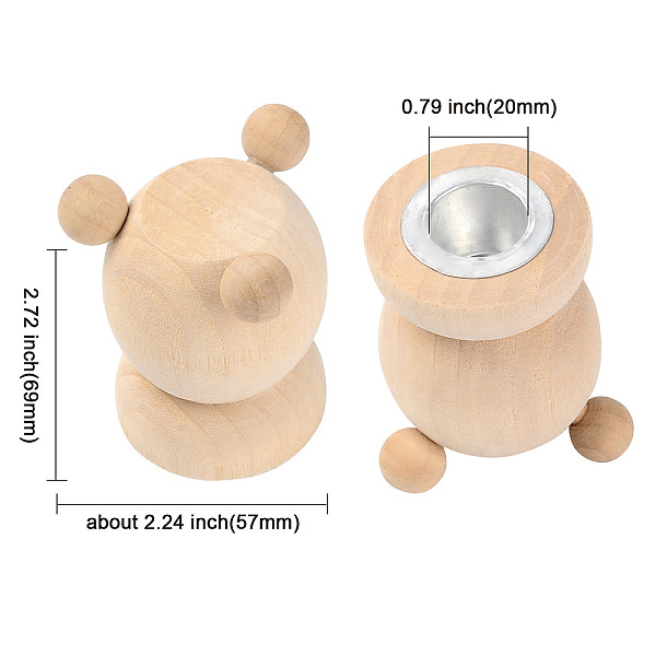 PandaHall Gorgecraft 2Pcs Natural Wooden Candle Holder, Column, Bisque, 62x84mm Wood Orange
PandaHall Gorgecraft 2Pcs Natural Wooden Candle Holder, Column, Bisque, 62x84mm Wood Orange