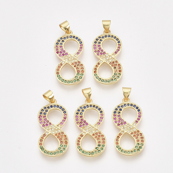 PandaHall Brass Cubic Zirconia Pendants, Real 14K Gold Plated, Colorful, Number, Num.8, 25x12.5x1.5mm, Hole: 4x3mm Brass+Cubic Zirconia...
PandaHall Brass Cubic Zirconia Pendants, Real 14K Gold Plated, Colorful, Number, Num.8, 25x12.5x1.5mm, Hole: 4x3mm Brass+Cubic Zirconia...