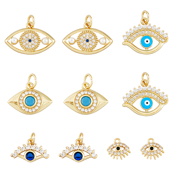 PandaHall DICOSMETIC 10Pcs 5 Style Eye Brass Micro Pave Cubic Zirconia Charms, with Jump Rings, Cadmium Free & Nickel Free & Lead Free, Eye..., Multicolor
PandaHall DICOSMETIC 10Pcs 5 Style Eye Brass Micro Pave Cubic Zirconia Charms, with Jump Rings, Cadmium Free & Nickel Free & Lead Free, Eye..., Multicolor
