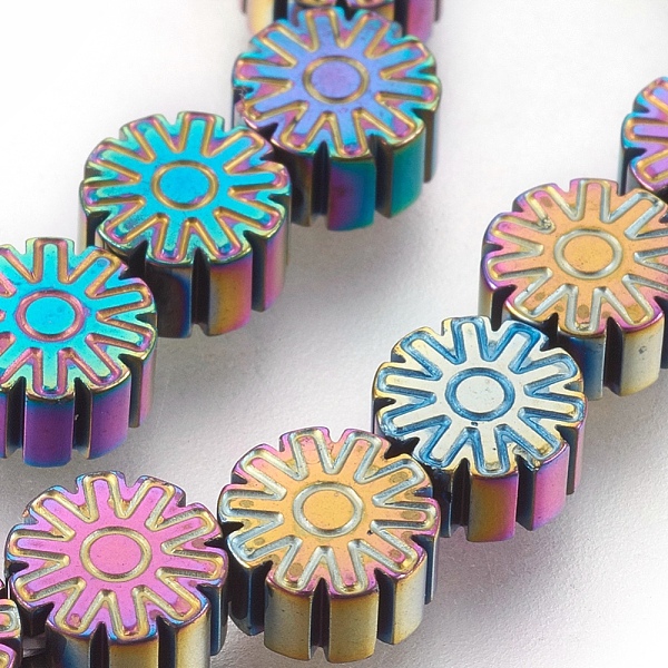 PandaHall Electroplated Non-magnetic Synthetic Hematite Bead Strand, Flower, Multi-color Plated, 6.5x3mm, Hole: 1mm, about 61pcs/strand...
PandaHall Electroplated Non-magnetic Synthetic Hematite Bead Strand, Flower, Multi-color Plated, 6.5x3mm, Hole: 1mm, about 61pcs/strand...