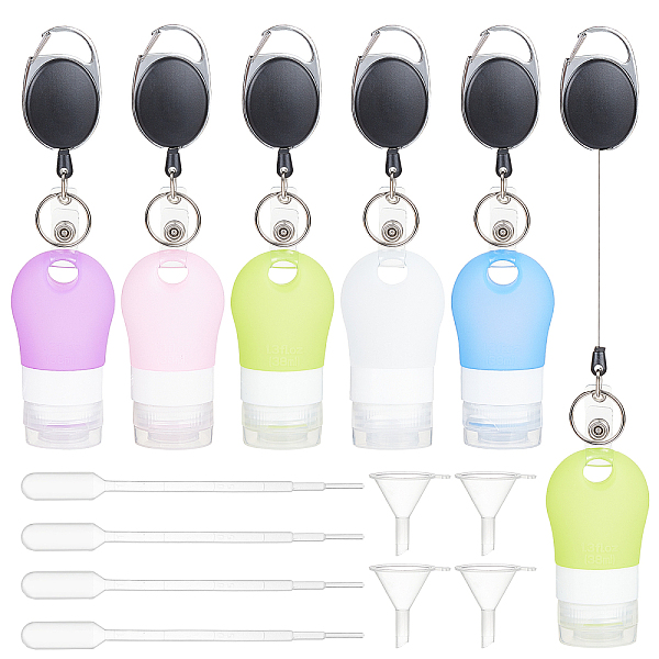 PandaHall Portable Silicone Travel Bottles, with Plastic Retractable Badge Holders, Pipettes and Funnel Hopper, Mixed Color, 24pcs/set..., Multicolor
PandaHall Portable Silicone Travel Bottles, with Plastic Retractable Badge Holders, Pipettes and Funnel Hopper, Mixed Color, 24pcs/set..., Multicolor