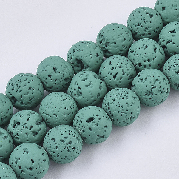 PandaHall Spray Painted Natural Lava Rock Beads Strands, Round, Dark Cyan, 8~9mm, Hole: 0.7mm, about 47~48pcs/Strand, 15.75 inch(40cm) Lava...
PandaHall Spray Painted Natural Lava Rock Beads Strands, Round, Dark Cyan, 8~9mm, Hole: 0.7mm, about 47~48pcs/Strand, 15.75 inch(40cm) Lava...