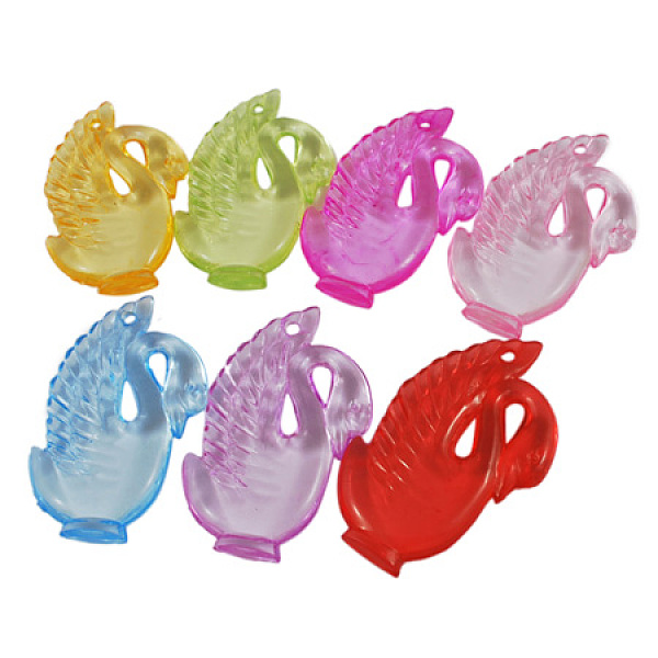 PandaHall Transparent Acrylic Swan Pendants, Mixed Color, 42.5mm long, 25mm wide, 5mm thick, hole: 2mm Acrylic Other Animal Multicolor
PandaHall Transparent Acrylic Swan Pendants, Mixed Color, 42.5mm long, 25mm wide, 5mm thick, hole: 2mm Acrylic Other Animal Multicolor