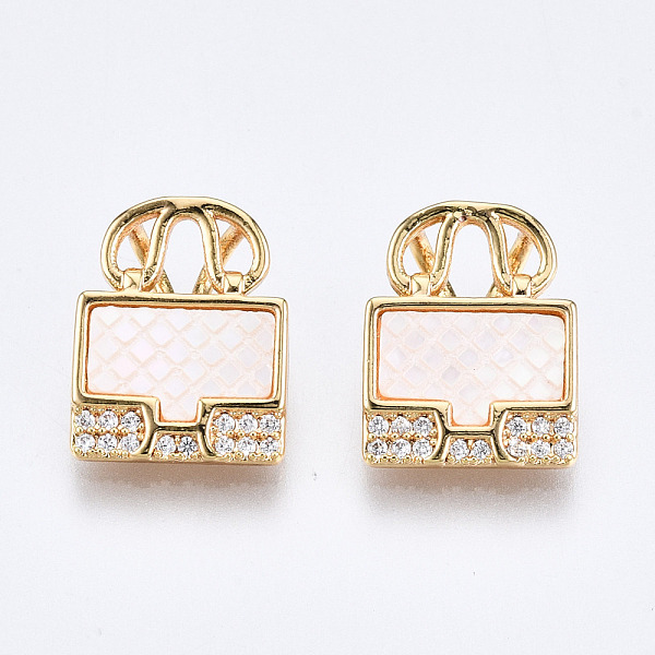 PandaHall Brass Micro Pave Clear Cubic Zirconia Charms, with White Sea Shell, Nickel Free, Bag, Real 18K Gold Plated, 13x10x4.5mm, Hole...
PandaHall Brass Micro Pave Clear Cubic Zirconia Charms, with White Sea Shell, Nickel Free, Bag, Real 18K Gold Plated, 13x10x4.5mm, Hole...