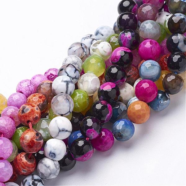 PandaHall Natural Fire Crackle Agate Beads Strands, Dyed, Faceted, Round, Mixed Color, 10mm, Hole: 1mm Fire Crackle Agate Round Multicolor
PandaHall Natural Fire Crackle Agate Beads Strands, Dyed, Faceted, Round, Mixed Color, 10mm, Hole: 1mm Fire Crackle Agate Round Multicolor