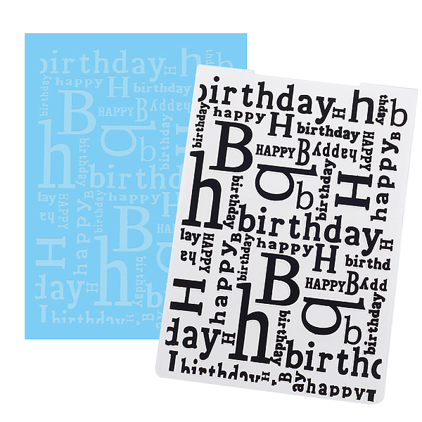 PandaHall Plastic Embossing Folders, Concave-Convex Embossing Stencils, for Handcraft Photo Album Decoration, Birthday, Word, 148x105x3mm...
PandaHall Plastic Embossing Folders, Concave-Convex Embossing Stencils, for Handcraft Photo Album Decoration, Birthday, Word, 148x105x3mm...