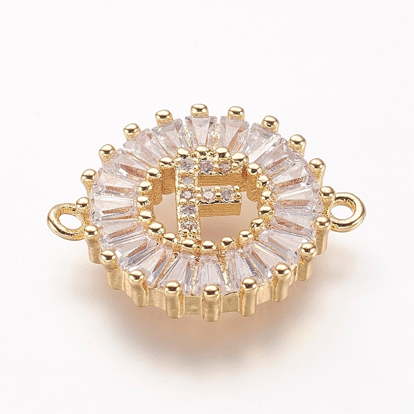 PandaHall Electrophoresis Brass Micro Pave Cubic Zirconia Links, Clear, Long-Lasting Plated, Flat Round, Letter F, Golden, 15x19x3mm, Hole...
PandaHall Electrophoresis Brass Micro Pave Cubic Zirconia Links, Clear, Long-Lasting Plated, Flat Round, Letter F, Golden, 15x19x3mm, Hole...