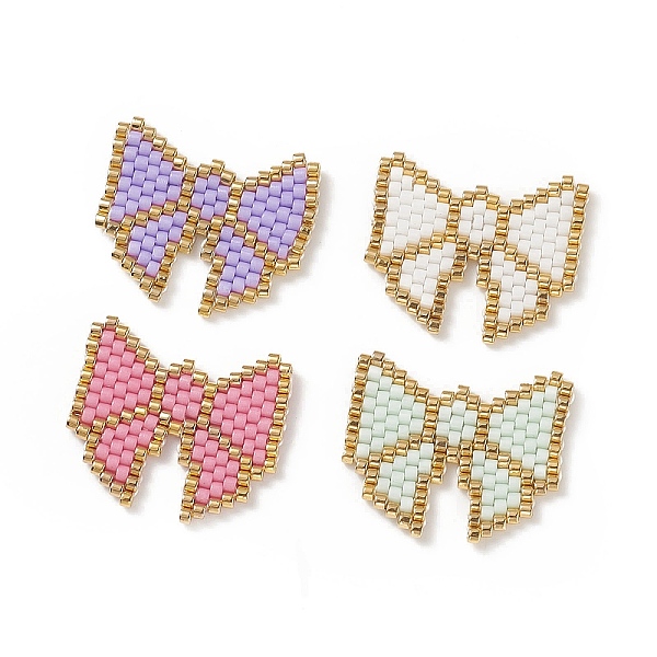 PandaHall Handmade MIYUKI Seed Beads, Loom Pattern, Bowknot, Mixed Color, 19.5x23x1.8mm Glass Bowknot Multicolor
PandaHall Handmade MIYUKI Seed Beads, Loom Pattern, Bowknot, Mixed Color, 19.5x23x1.8mm Glass Bowknot Multicolor