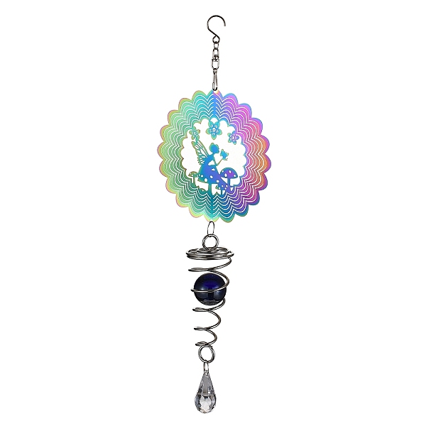PandaHall 201 Stainless Steel 3D Wind Spinners, with Glass Pendant and Acrylic Bead, for Outside Yard and Garden Decoration, Angel & Fairy...
PandaHall 201 Stainless Steel 3D Wind Spinners, with Glass Pendant and Acrylic Bead, for Outside Yard and Garden Decoration, Angel & Fairy...