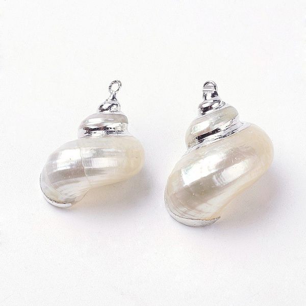 PandaHall Electroplate Spiral Shell Pendants, with Iron Findings, Platinum, Conch, 24~31x18~24x15~16mm, Hole: 2mm Spiral Shell Shell Shape
PandaHall Electroplate Spiral Shell Pendants, with Iron Findings, Platinum, Conch, 24~31x18~24x15~16mm, Hole: 2mm Spiral Shell Shell Shape