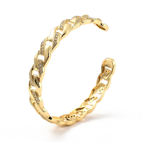 PandaHall Bling Curb Chain-shaped Cubic Zirconia Cuff Bangle, Real 18K Gold Plated Brass Hollow Open Bangle for Women, Cadmium Free & Lead..., Clear
PandaHall Bling Curb Chain-shaped Cubic Zirconia Cuff Bangle, Real 18K Gold Plated Brass Hollow Open Bangle for Women, Cadmium Free & Lead..., Clear