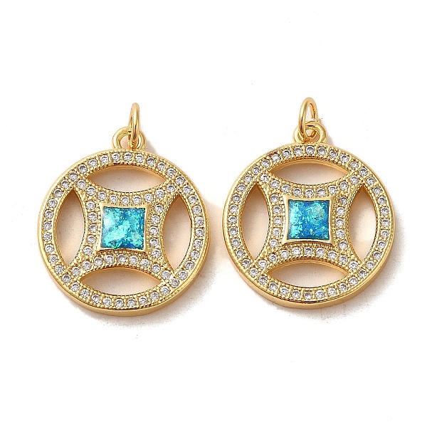 PandaHall Copper Cash Brass Micro Pave Cubic Zirconia with Synthetic Opal Pendants, with Jump Ring, Real 18K Gold Plated, Dark Turquoise...
PandaHall Copper Cash Brass Micro Pave Cubic Zirconia with Synthetic Opal Pendants, with Jump Ring, Real 18K Gold Plated, Dark Turquoise...