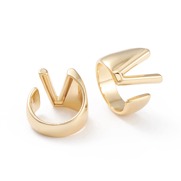 PandaHall Brass Cuff Rings, Open Rings, Long-Lasting Plated, Real 18K Gold Plated, Letter.V, Size 6, 17mm Brass Letter V
PandaHall Brass Cuff Rings, Open Rings, Long-Lasting Plated, Real 18K Gold Plated, Letter.V, Size 6, 17mm Brass Letter V