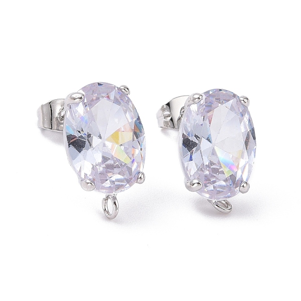 PandaHall Brass Micro Pave Clear Cubic Zirconia Stud Earring Findings, with Vertical Loops and Ear Nuts, Oval, Cadmium Free & Lead Free...
PandaHall Brass Micro Pave Clear Cubic Zirconia Stud Earring Findings, with Vertical Loops and Ear Nuts, Oval, Cadmium Free & Lead Free...