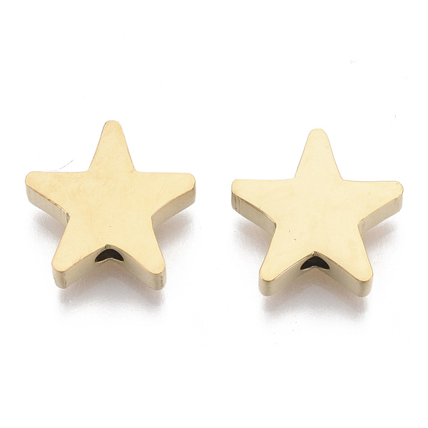 PandaHall 304 Stainless Steel Beads, Star, Golden, 11x12x3mm, Hole: 2mm 304 Stainless Steel Star
PandaHall 304 Stainless Steel Beads, Star, Golden, 11x12x3mm, Hole: 2mm 304 Stainless Steel Star