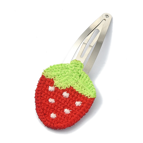 PandaHall Handmade Cotton Knitting Ornament Iron Snap Hair Clips for Girls, Strawberry, 80x33x2.8mm Cotton Strawberry
PandaHall Handmade Cotton Knitting Ornament Iron Snap Hair Clips for Girls, Strawberry, 80x33x2.8mm Cotton Strawberry