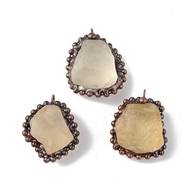 PandaHall Natural Lemon Quartz Pendants, Nuggets Charms with Red Copper Plated Brass Chains, Lead Free & Cadmium Free, 31~42x23~35x12~23mm...
PandaHall Natural Lemon Quartz Pendants, Nuggets Charms with Red Copper Plated Brass Chains, Lead Free & Cadmium Free, 31~42x23~35x12~23mm...