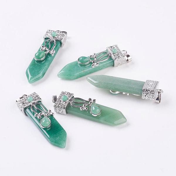 PandaHall Natural Green Aventurine Big Pendants, with Alloy Findings, Arrow, Platinum, 56~58x16x10mm, Hole: 5x7mm Green Aventurine Arrow
PandaHall Natural Green Aventurine Big Pendants, with Alloy Findings, Arrow, Platinum, 56~58x16x10mm, Hole: 5x7mm Green Aventurine Arrow