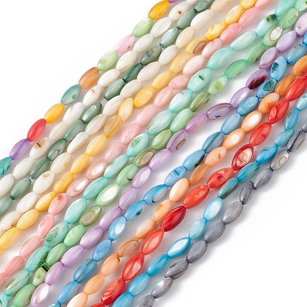 PandaHall Natural Freshwater Shell Dyed Beads Strands, Horse Eye, Mixed Color, 9.5x5mm, Hole: 0.8mm, about 41pcs/strand, 14.96''(38cm)..., Multicolor
PandaHall Natural Freshwater Shell Dyed Beads Strands, Horse Eye, Mixed Color, 9.5x5mm, Hole: 0.8mm, about 41pcs/strand, 14.96''(38cm)..., Multicolor