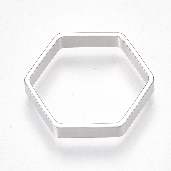 PandaHall Brass Lining Rings, Hexagon, Real Platinum Plated, 20x18x3mm Brass Hexagon
PandaHall Brass Lining Rings, Hexagon, Real Platinum Plated, 20x18x3mm Brass Hexagon