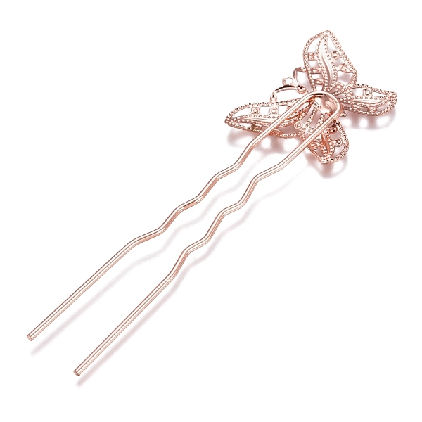 PandaHall Iron Hair Fork Findings, with Brass Butterfly Filigree Findings, Rose Gold, 85.5x22x3mm, Butterfly: 30x20mm Brass
PandaHall Iron Hair Fork Findings, with Brass Butterfly Filigree Findings, Rose Gold, 85.5x22x3mm, Butterfly: 30x20mm Brass