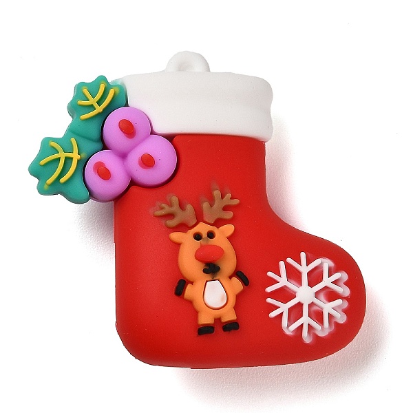 PandaHall Christmas PVC Plastic Pendants, Christmas Socking, 44x46x20mm, Hole: 2mm PVC Christmas Socking
PandaHall Christmas PVC Plastic Pendants, Christmas Socking, 44x46x20mm, Hole: 2mm PVC Christmas Socking