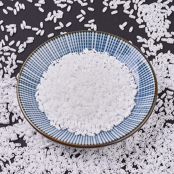 PandaHall MIYUKI Quarter TILA Beads, Japanese Seed Beads, 2-Hole, (QTL402) White, 5x1.2x1.9mm, Hole: 0.8mm, about 2400pcs/50g Glass White
PandaHall MIYUKI Quarter TILA Beads, Japanese Seed Beads, 2-Hole, (QTL402) White, 5x1.2x1.9mm, Hole: 0.8mm, about 2400pcs/50g Glass White