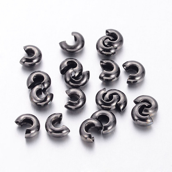PandaHall Brass Crimp Beads Covers, Nickel Free, Gunmetal, Size: About 5mm In Diameter, Hole: 1.5~1.8mm Brass
PandaHall Brass Crimp Beads Covers, Nickel Free, Gunmetal, Size: About 5mm In Diameter, Hole: 1.5~1.8mm Brass