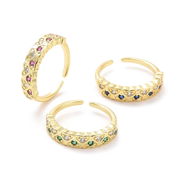 PandaHall Cubic Zirconia Heart Open Cuff Rings, Light Gold Plated Brass Jewelry for Women, Cadmium Free & Lead Free, Mixed Color, US Size 7..., Multicolor
PandaHall Cubic Zirconia Heart Open Cuff Rings, Light Gold Plated Brass Jewelry for Women, Cadmium Free & Lead Free, Mixed Color, US Size 7..., Multicolor