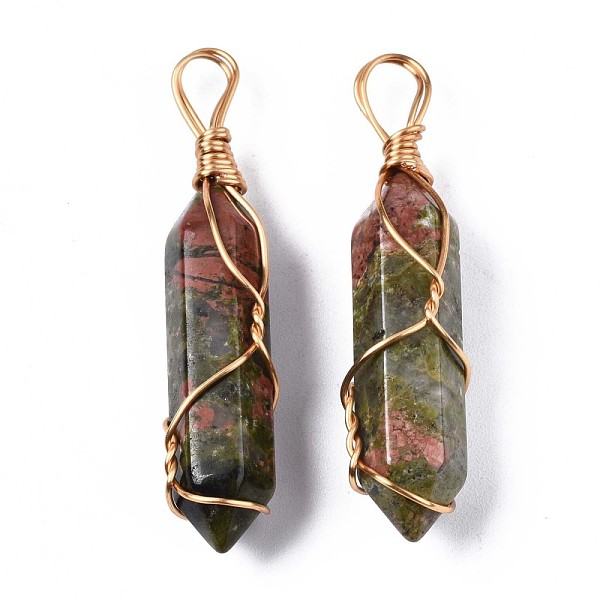 PandaHall Natural Unakite Big Pendants, with Golden Brass Findings, Hexagonal Prisms, 44.5~52x10~11x9.5~10.5mm, Hole: 4x7mm Unakite Hexagon
PandaHall Natural Unakite Big Pendants, with Golden Brass Findings, Hexagonal Prisms, 44.5~52x10~11x9.5~10.5mm, Hole: 4x7mm Unakite Hexagon