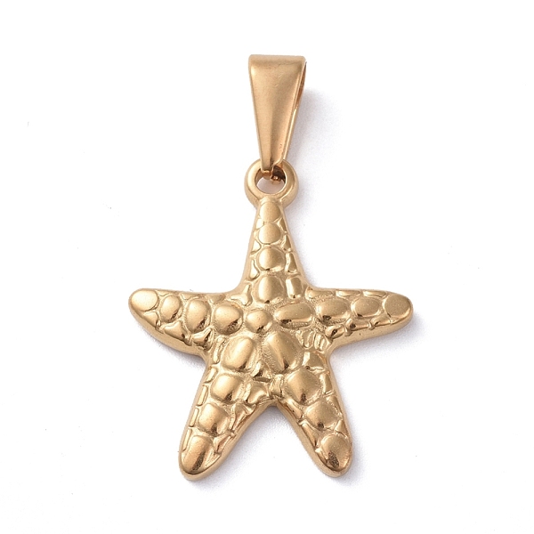 PandaHall 304 Stainless Steel Pendants, Starfish/Sea Stars, Golden, 23x20x3mm, Hole: 8x3mm 304 Stainless Steel Starfish
PandaHall 304 Stainless Steel Pendants, Starfish/Sea Stars, Golden, 23x20x3mm, Hole: 8x3mm 304 Stainless Steel Starfish