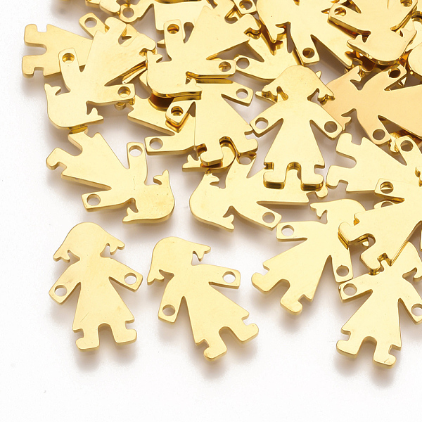 PandaHall 201 Stainless Steel Links connectors, Laser Cut Links, Girl, Golden, 16.5x11x1mm, Hole: 1.4mm 201 Stainless Steel Human
PandaHall 201 Stainless Steel Links connectors, Laser Cut Links, Girl, Golden, 16.5x11x1mm, Hole: 1.4mm 201 Stainless Steel Human