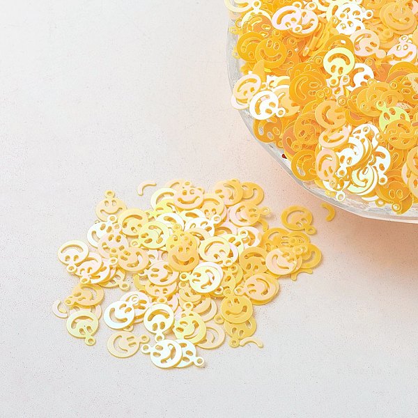PandaHall Ornament Accessories Plastic Paillette/Sequins Beads, Smiling Face, Yellow, 8x6x0.1mm, Hole: 0.8mm Plastic Others Yellow
PandaHall Ornament Accessories Plastic Paillette/Sequins Beads, Smiling Face, Yellow, 8x6x0.1mm, Hole: 0.8mm Plastic Others Yellow
