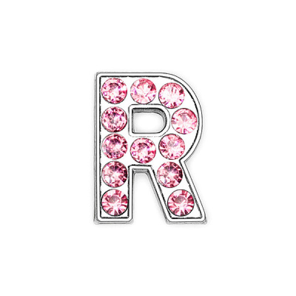 PandaHall Glass Rhinestone Slide Charms, with Platinum Tone Alloy Finding, Mixed Color, Letter.R, 12mm, Hole: 8x2mm Alloy+Rhinestone Letter..., Multicolor
PandaHall Glass Rhinestone Slide Charms, with Platinum Tone Alloy Finding, Mixed Color, Letter.R, 12mm, Hole: 8x2mm Alloy+Rhinestone Letter..., Multicolor