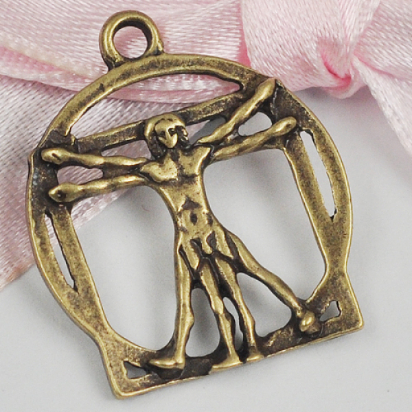 PandaHall Zinc Alloy Pendants, Cadmium Free & Nickel Free & Lead Free, Vitruvian Man, Antique Bronze, 24x21x2mm, Hole: 2mm Alloy Human
PandaHall Zinc Alloy Pendants, Cadmium Free & Nickel Free & Lead Free, Vitruvian Man, Antique Bronze, 24x21x2mm, Hole: 2mm Alloy Human
