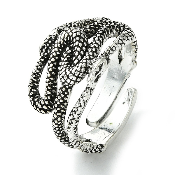 PandaHall Snake Alloy Open Cuff Rings, Lead Free & Cadmium Free, Antique Silver, 14mm, Inner Diameter: Adjustable Alloy Snake
PandaHall Snake Alloy Open Cuff Rings, Lead Free & Cadmium Free, Antique Silver, 14mm, Inner Diameter: Adjustable Alloy Snake