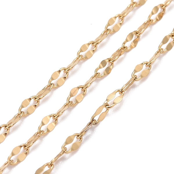 PandaHall 3.28 Feet Vacuum Plating 304 Stainless Steel Dapped Chains, Link Chains, Soldered, Golden, 3x1.5x0.2mm 304 Stainless Steel
PandaHall 3.28 Feet Vacuum Plating 304 Stainless Steel Dapped Chains, Link Chains, Soldered, Golden, 3x1.5x0.2mm 304 Stainless Steel