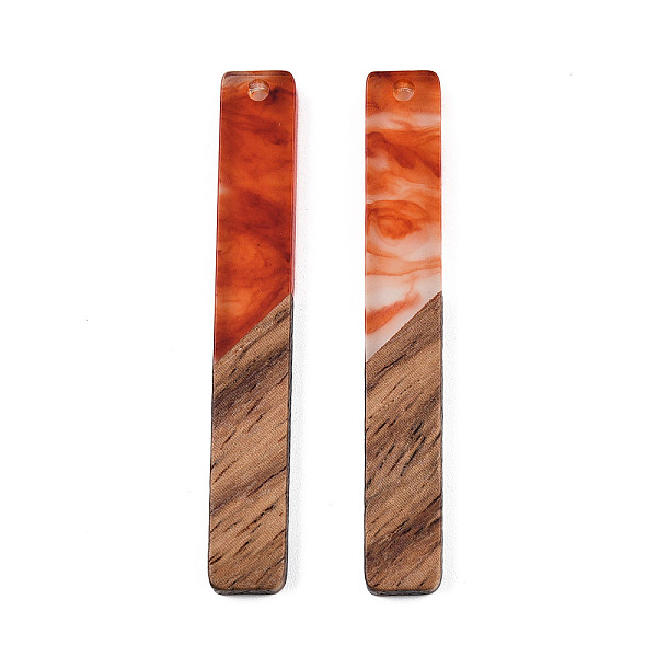 PandaHall Opaque Resin & Walnut Wood Big Pendants, Rectangle Charm, Red, 51.5x7.5x3mm, Hole: 1.8mm Resin+Wood Rectangle Red
PandaHall Opaque Resin & Walnut Wood Big Pendants, Rectangle Charm, Red, 51.5x7.5x3mm, Hole: 1.8mm Resin+Wood Rectangle Red